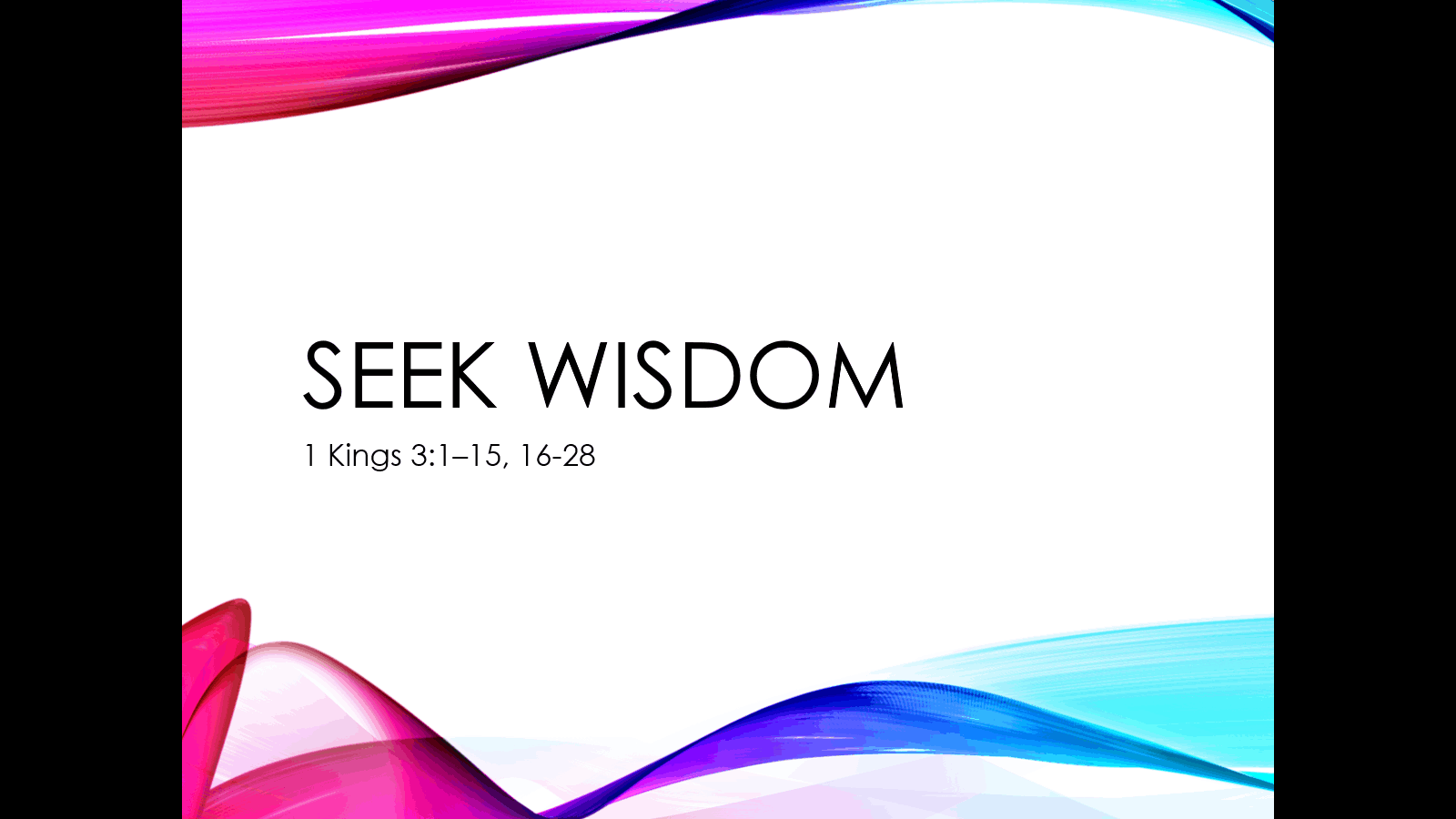 Seek Wisdom