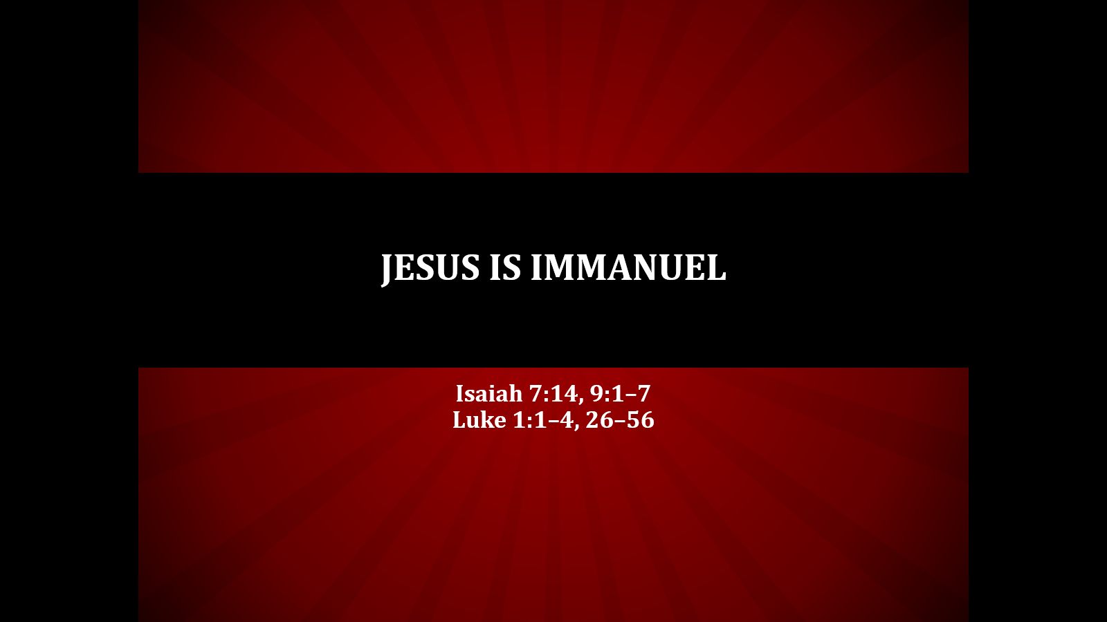 Jesus Is Immanuel